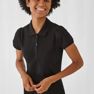 Short-sleeved piqué polo shirt for women (heavy)